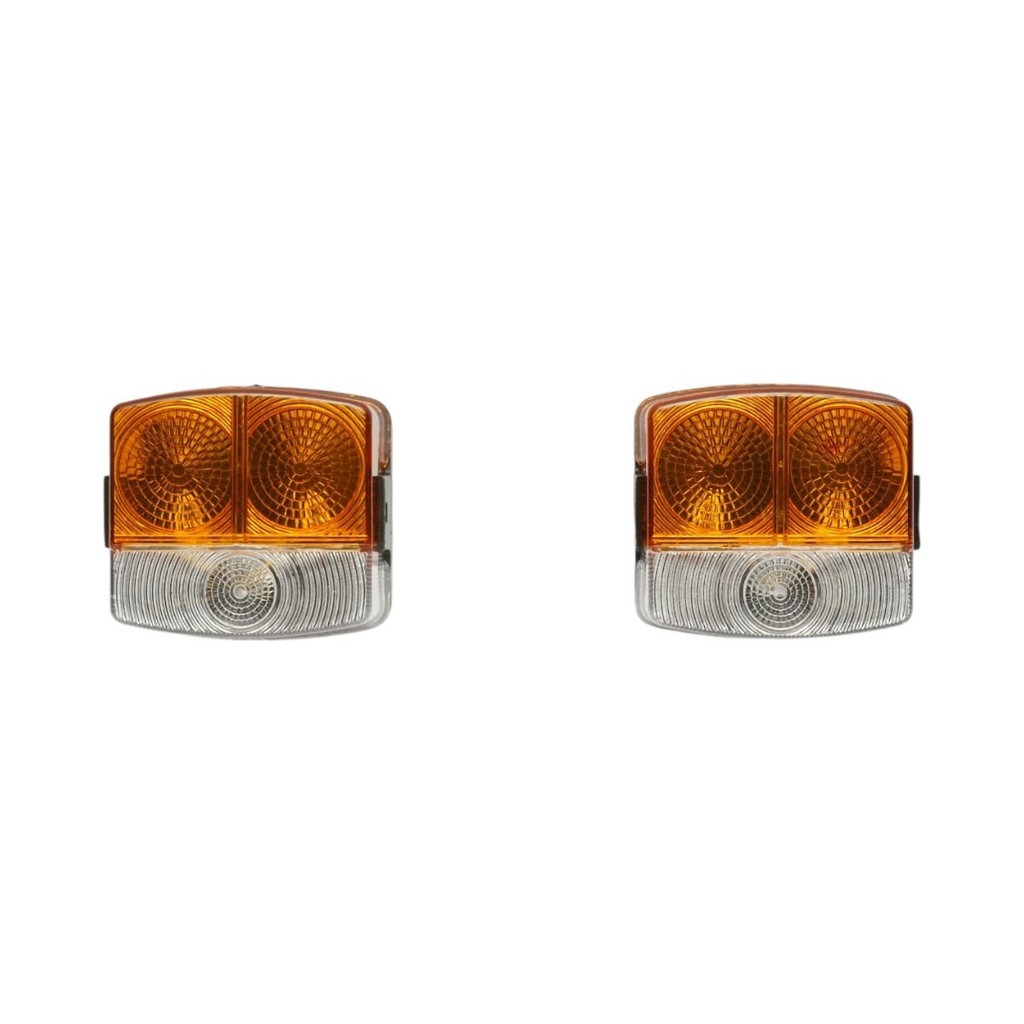 Set lampi semnalizare si pozitie fata stanga/dreapta John Deere, Renault, Deutz Fahr, Fendt 95x90x55mm cod OEM 3057564R91, 3226119R1, 6005014057, AL60127, X830180036000, 02377448,