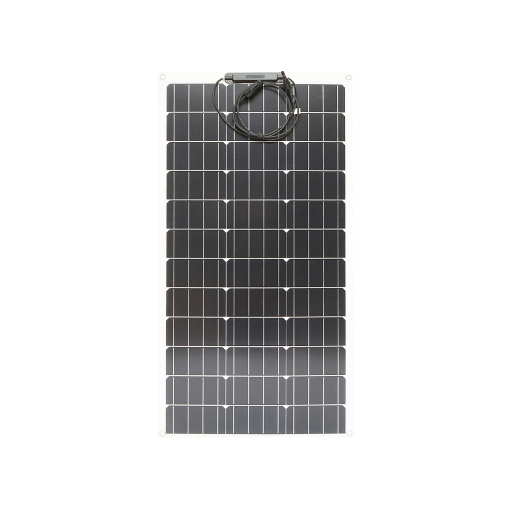 Panou solar 100W fotovoltaic monocristalin, flexibil, cablu si conectori MC4