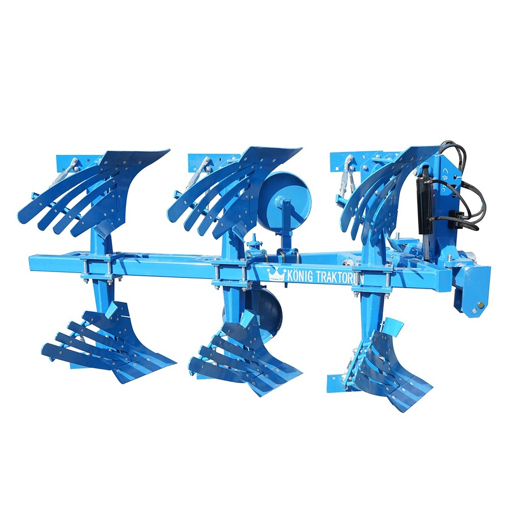Plug agricol cu 3 trupite si cormane crestate reversibil hidraulic