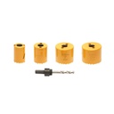 Set 4 carote bimetal cu adaptor mandrina pentru lemn rigips plastic Hoteche