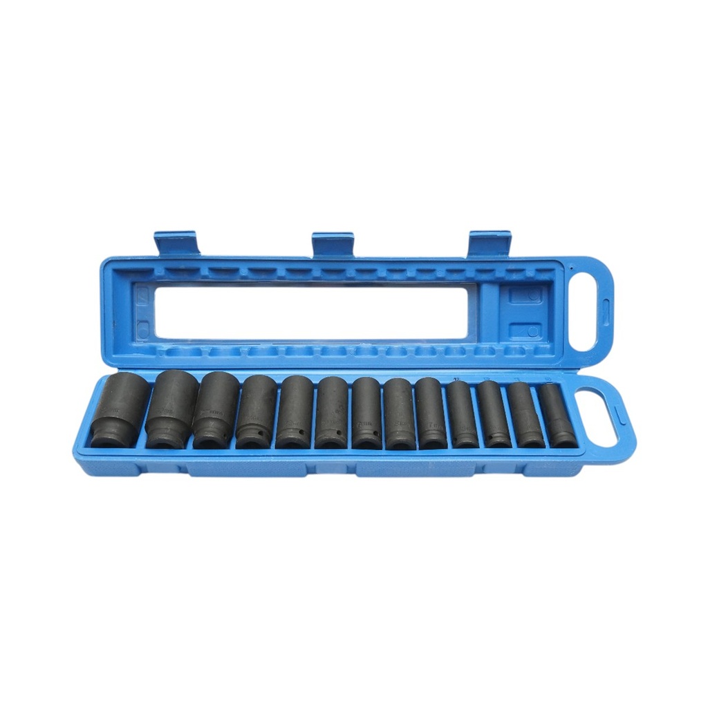 Set 13 chei tubulare de impact lungi 10-32mm, patrat 1/2 inch Cr-Mo