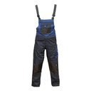 Pantaloni de lucru cu pieptar, salopeta din poliester cu bumbac, albastru navy, S