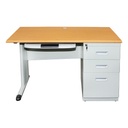 Birou metalic cu 3 sertare si blat din pal 1200 x 600 x 750H mm