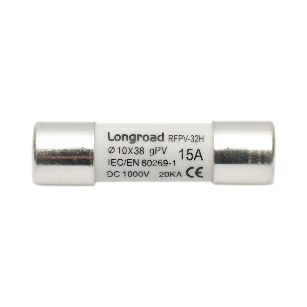 Siguranta fuzibila cilindrica RFPV-32H pentru sisteme solare gPV, 15A, 1000VDC Longroad