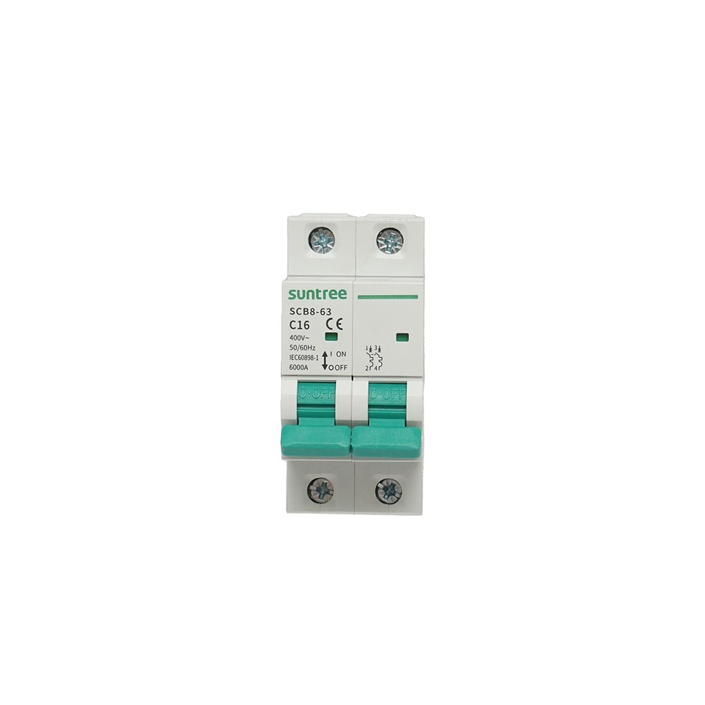 Siguranta automata tip intrerupator 2P, 16A 400VAC Suntree