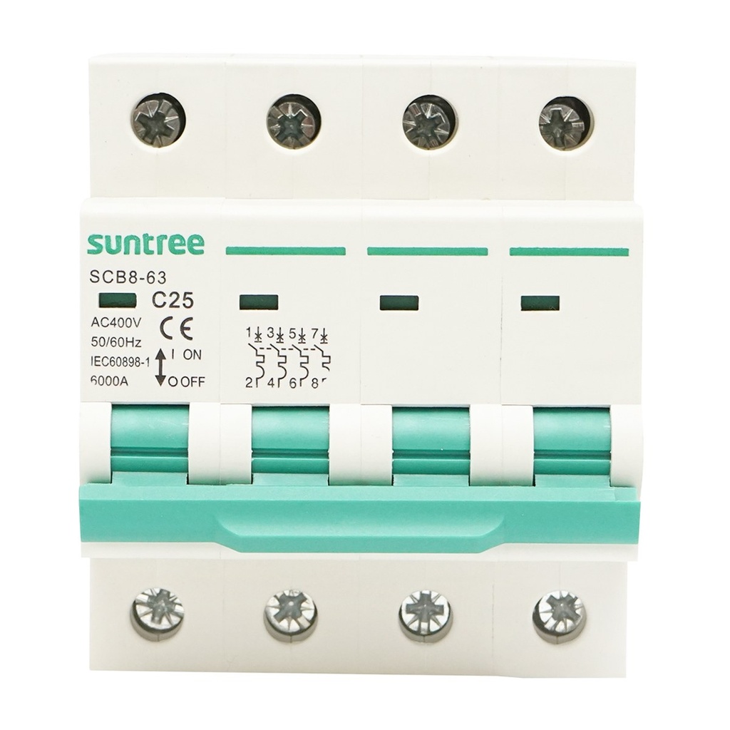 Siguranta automata tip intreruptor 4P, 25A 400VAC Suntree
