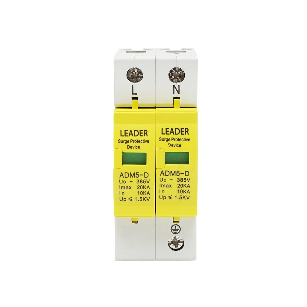 Descarcator la supratensiune cu semnalizare pentru sisteme fotovoltaice LA-SPD-2P-20kA-385V Leader