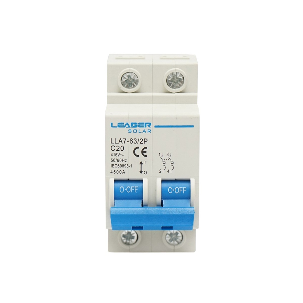 Siguranta automata tip intrerupator 2P-20A-415VAC Leader