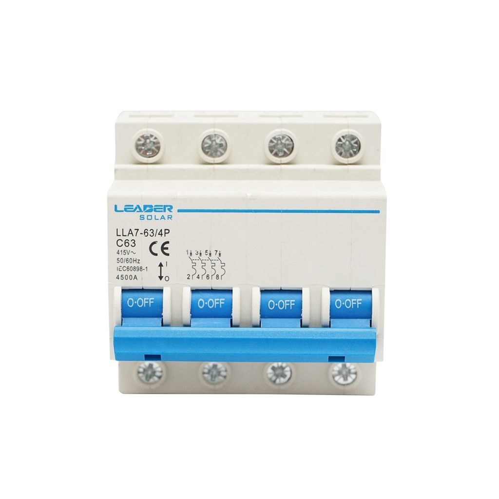 Siguranta automata tip intrerupator 4P-63A-415VAC Leader