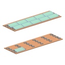 Sistem complet montare, structura terasa sud pentru 10 panouri solare fotovoltaice unghi 10 grade