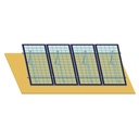 Sistem complet montare, structura pe beton pentru 4 panouri solare fotovoltaice cu unghi 20 grade