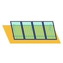 Sistem complet montare pe beton pentru 4 panouri solare fotovoltaice cu unghi 20 grade