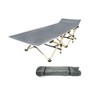 Pat pliabil de campanie, camping gri 190x66x42 cm
