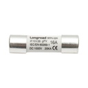 Siguranta fuzibila 10x38mm cilindrica gPV 16A, 1000V DC pentru sisteme fotovoltaice RFPV-32H Longroad