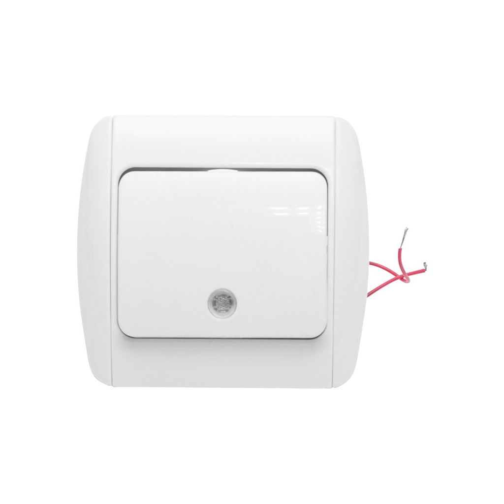 Intrerupator alb simplu ST MAKEL 220V - 250V, 10A incastrat, ceramica, cu indicator