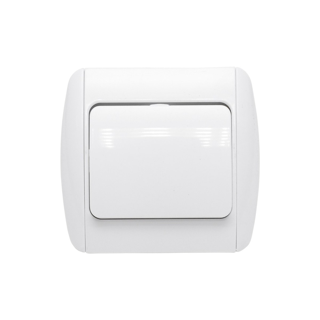 Intrerupator alb simplu ST MAKEL 220V - 250V, 10A incastrat, ceramica