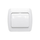 Intrerupator alb simplu ST MAKEL 220V - 250V, 10A incastrat, ceramica