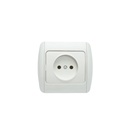 Priza simpa alba ST MAKEL 220V - 250V, 10A incastrat, ceramica
