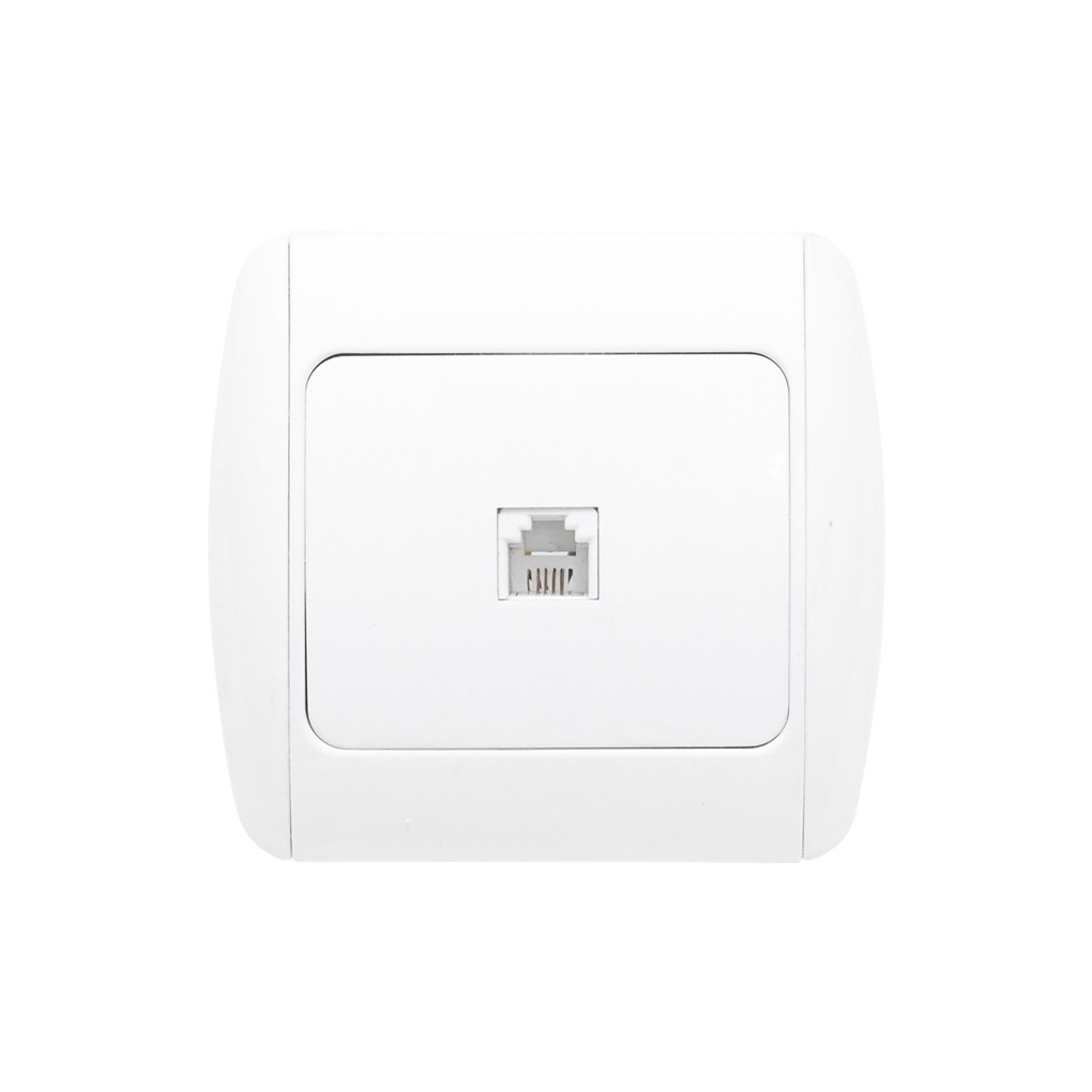 Priza telefon alba RJ11 ST MAKEL incastrata