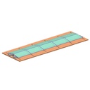 Sistem montare structura EST-VEST fixare placi balast 10 panouri solare fotovoltaice cu unghi 10 grade