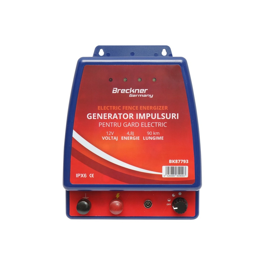 Aparat generator de impulsuri 4.8 Joule pentru gard electric 12V/220V