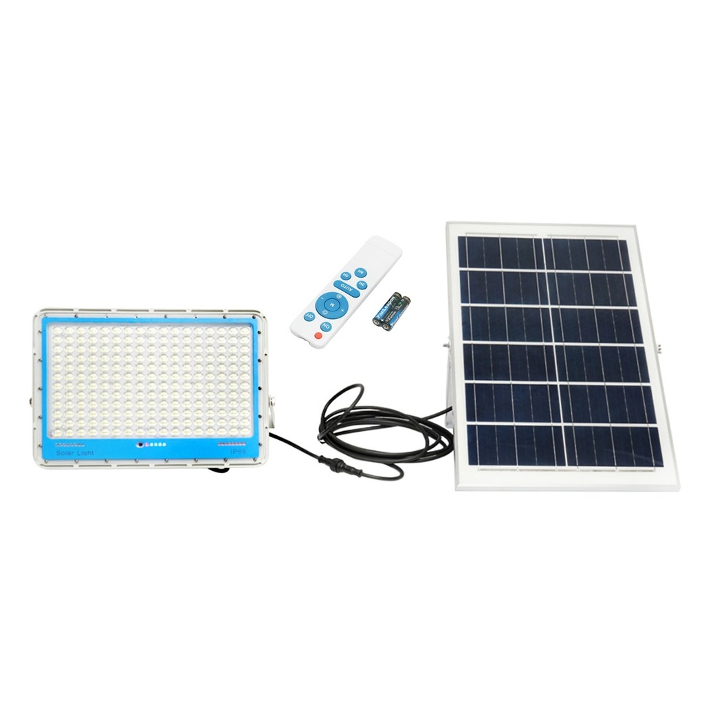 Lampa LED 400W cu panou solar monocristalin 28W cu telecomanda