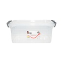 Cutie depozitare 10L cu capac din plastic, transparenta 360x240x150mm