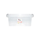 Cutie depozitare 7.5L cu capac din plastic, transparenta 220x340x140mm
