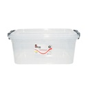 Cutie depozitare 15L cu capac din plastic, transparenta 280x430x175mm