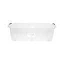 Cutie depozitare 30L cu capac si roti din plastic transparenta 630x400x200mm