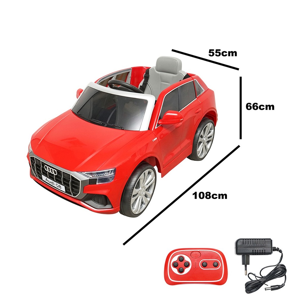 Masinuta electrica cu baterie 6V/7Ah si telecomanda pentru copii JJ2066 Audi Q8 rosu