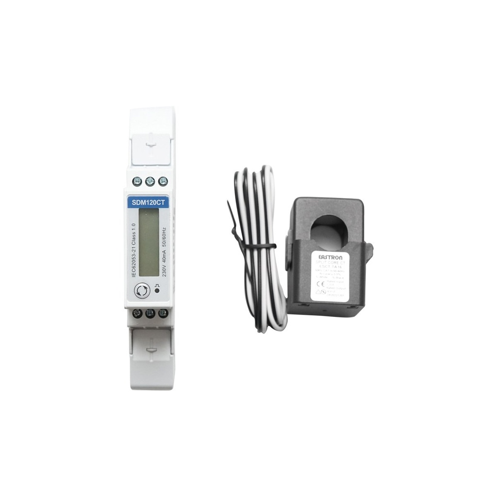 Kit smart meter Deye 220V, 40A, monofazic cu siguranta digitala split core SDM120CT