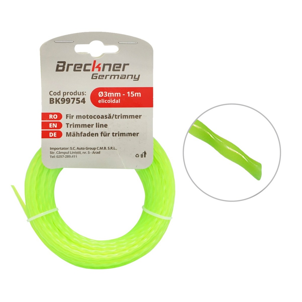 Fir elicoidal pentru motocoasa 3mm x 15m