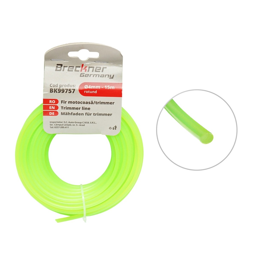 Fir rotund pentru motocoasa 4mm x 15m