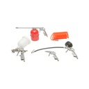 Set 5 piese aer comprimat cu furtun spiralat 5m, pistol spalat, vopsit, umflat si suflat aer
