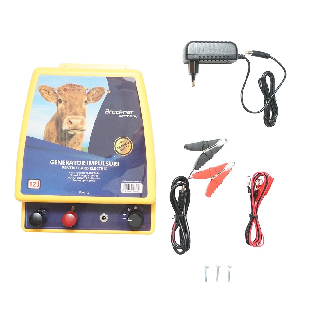 Aparat generator de impulsuri 12 Joule pentru gard electric 12V/220V