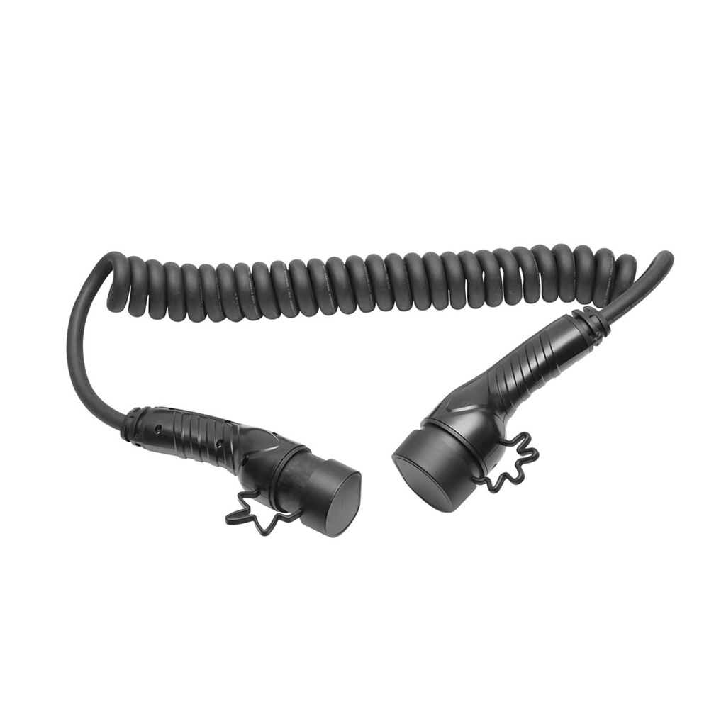 Cablu spiralat incarcare 380V, 5M, Type 2 pentru masini electrice 11KW, 16A, trifazic IP55