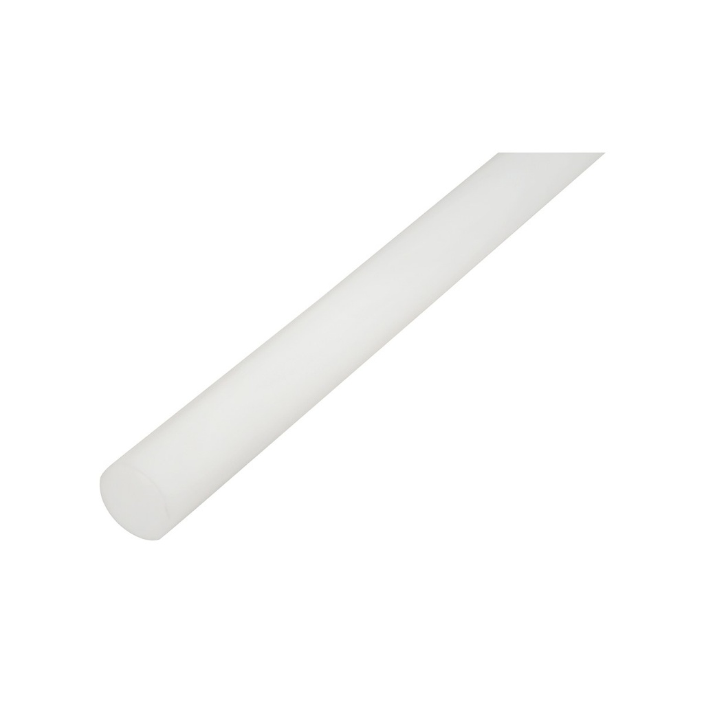 Bara poliamida, polioximetilena-poliacetal POM alba 1000x25mm 0.75 KG