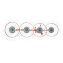 Grebla tip soare cu 4 rotoare Ø 1400mm
