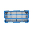Cutie depozitare albastra din plastic modulara, 12 sertare 497x157x250mm