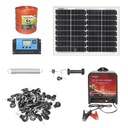 Kit complet gard electric 12V, 14 Joule lungime fir 1000m cu panou solar 20W si 100 izolatori
