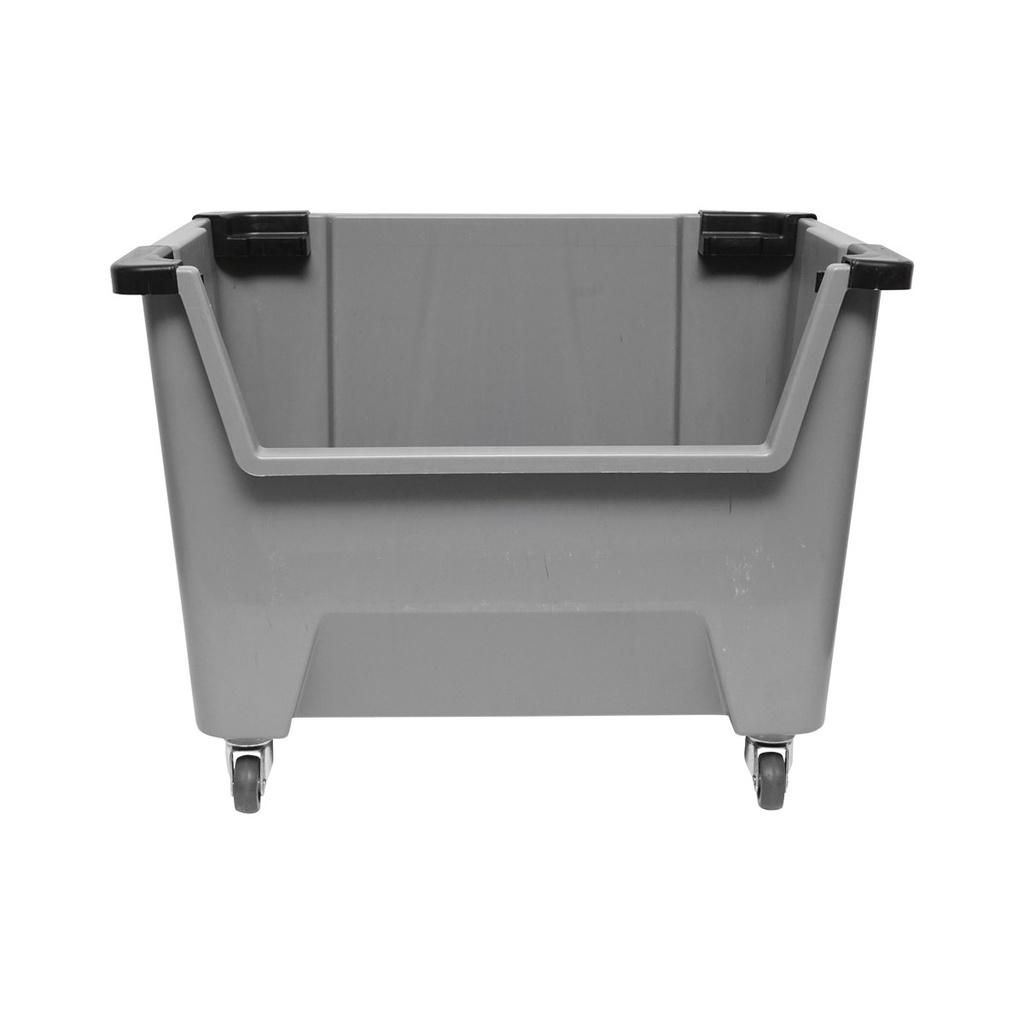 Cutie depozitare mega, modulara, gri cu roti 530x330x395mm