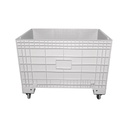 Cutie depozitare palet, gri cu roti 732x1108x617mm