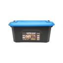 Cutie, lada depozitare heavy duty 12L cu capac, albastra 385x295x175mm