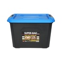 Cutie, lada depozitare heavy duty 18L cu capac, albastra 385x295x260mm