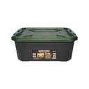 Cutie, lada depozitare heavy duty 20L cu capac, verde 490x380x200mm