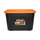 Cutie, lada depozitare heavy duty 40L cu capac, portocalie 490x380x200mm