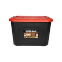 Cutie, lada depozitare heavy duty 40L cu capac, rosie 490x380x200mm