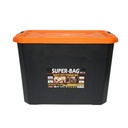 Cutie, lada depozitare heavy duty 60L cu capac, portocalie 580x380x405mm