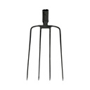 Furca din otel cu 4 coarne, neagra 200x280x370mm